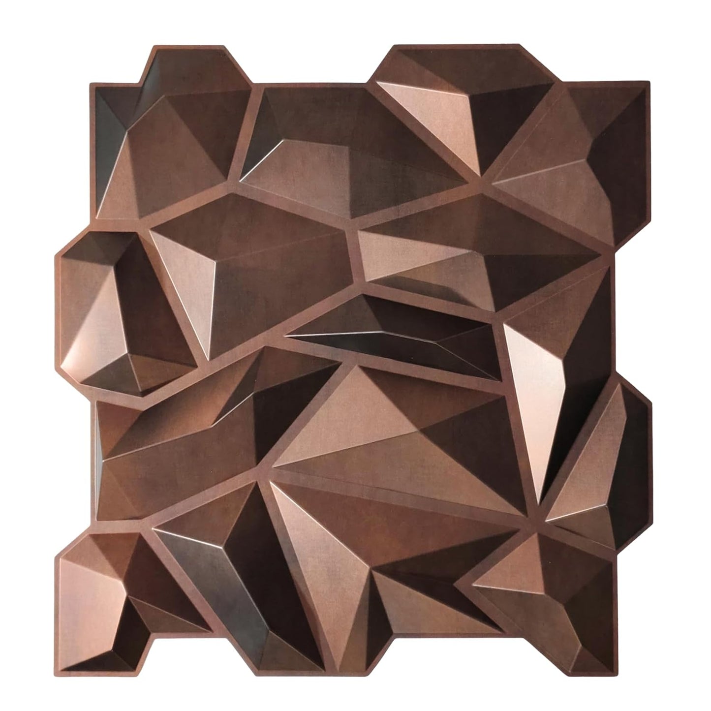 Red Copper Diamond Design 3D Wall Panel View