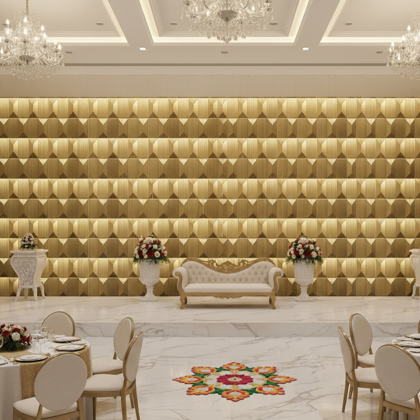 Gold 3D Wall Panels Artisan Design