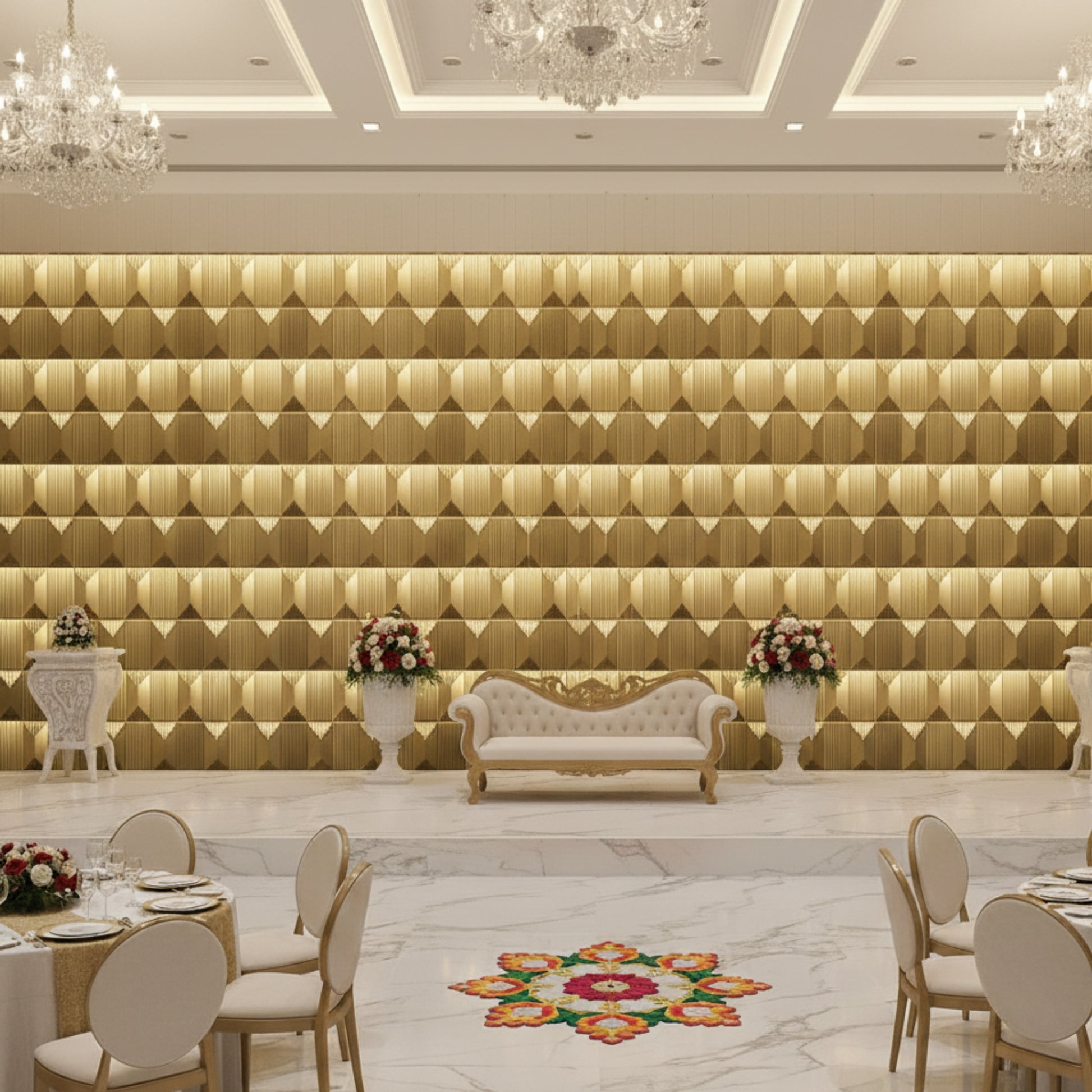 Gold 3D Wall Panels Artisan Design