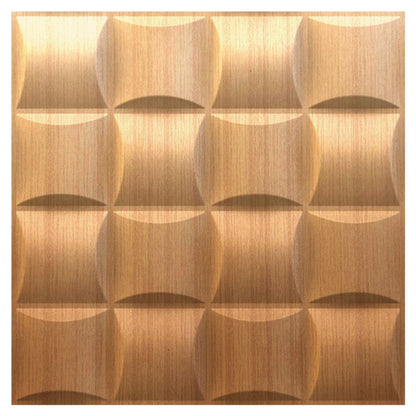 Gold Block Design 3D Wall Panel View