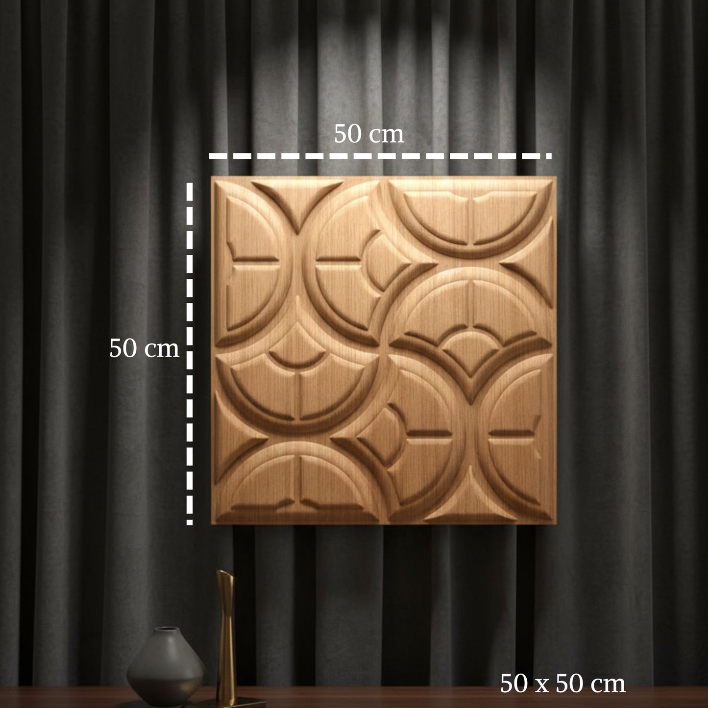 Gold 3D Wall Panels Luna Design