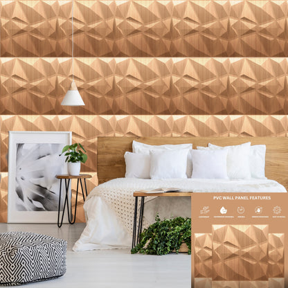 Gold 3D Wall Panels Stone Design