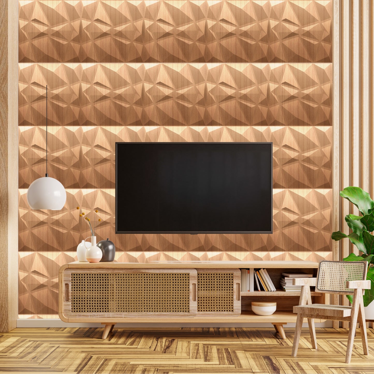 3D Wall Panels - PVC Stone Design 50X50 cm
