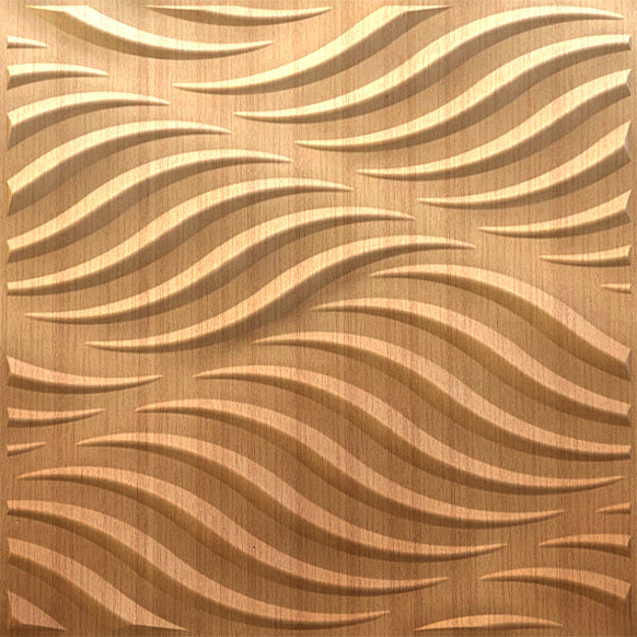 Gold 3D Wall Panels Swirl Design front