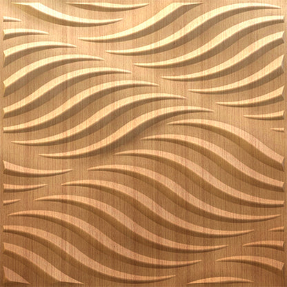 Gold 3D Wall Panels Swirl Design front