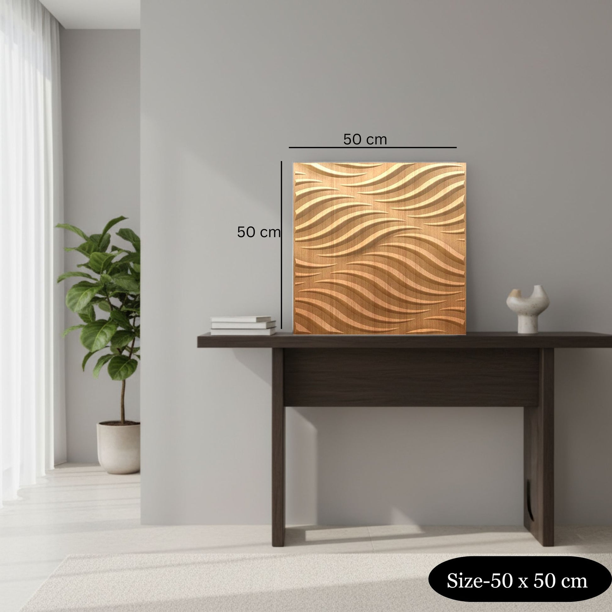 Gold 3D Wall Panels Swirl Design front