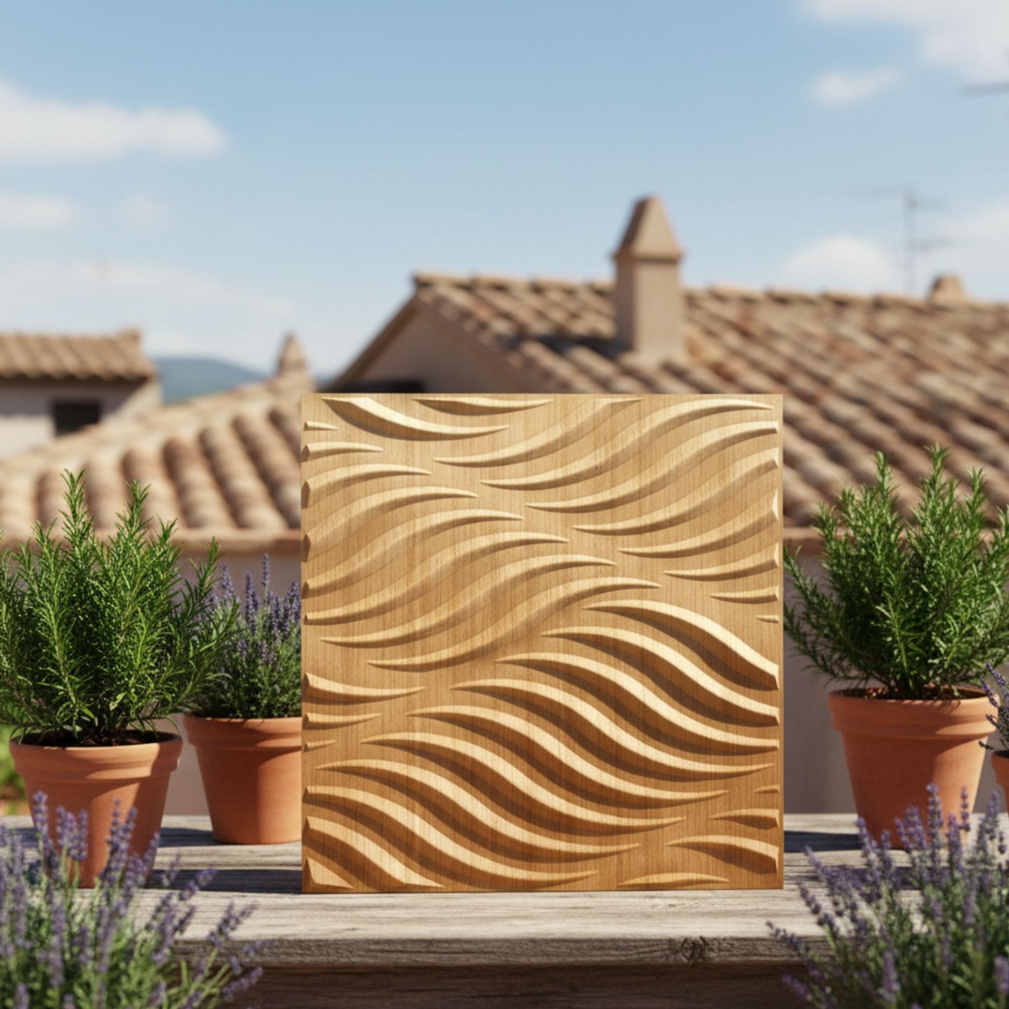 Gold 3D Wall Panels Swirl Design front