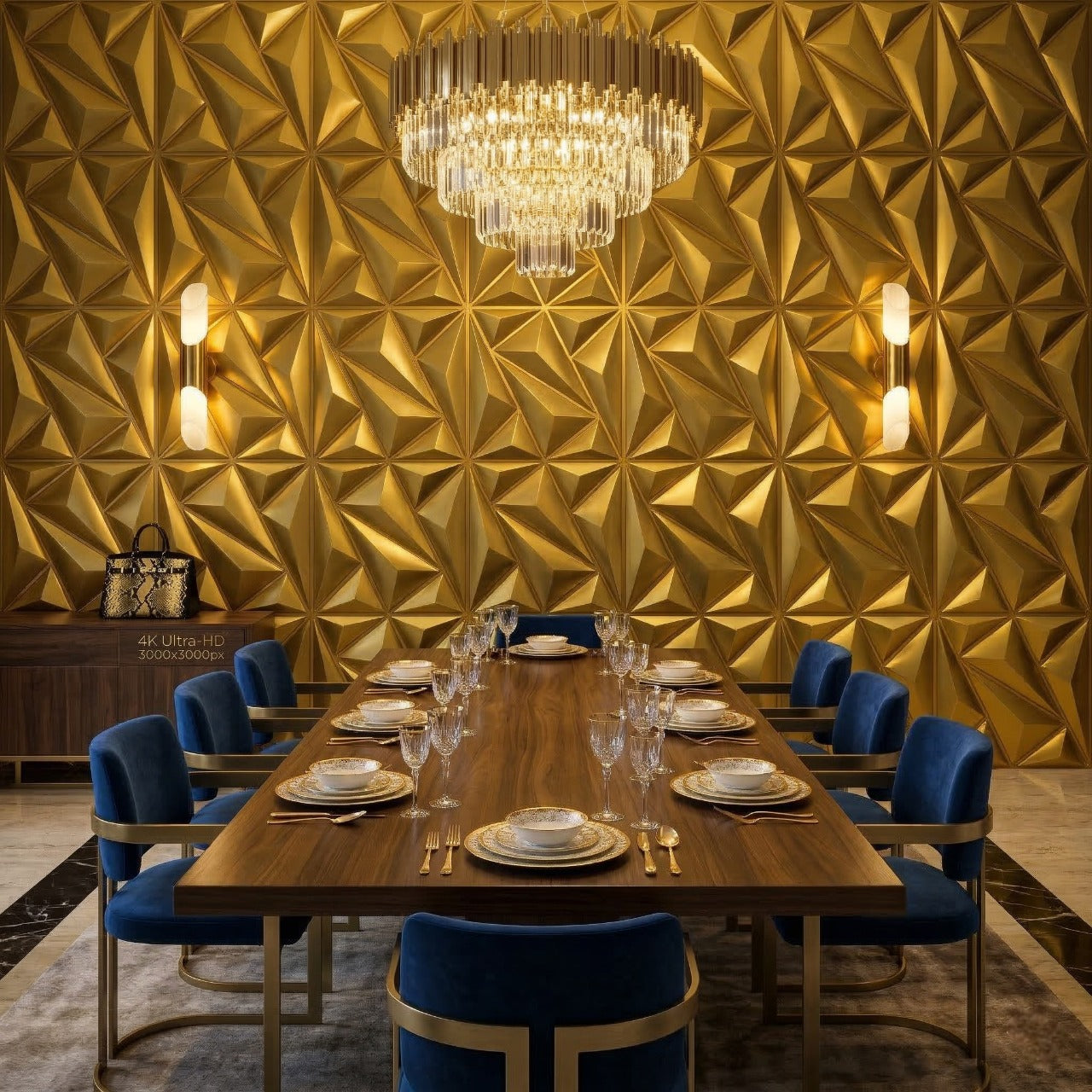 Gold Alps Design 3D Wall Panel-1