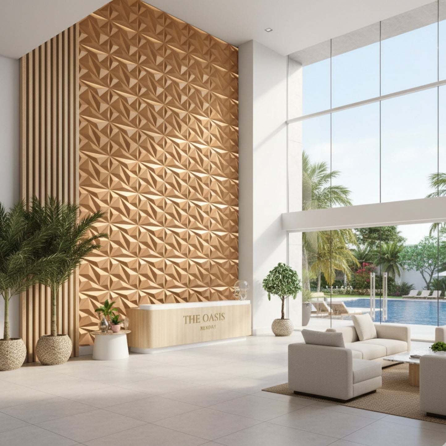 Gold 3D Wall Panels Alps Design