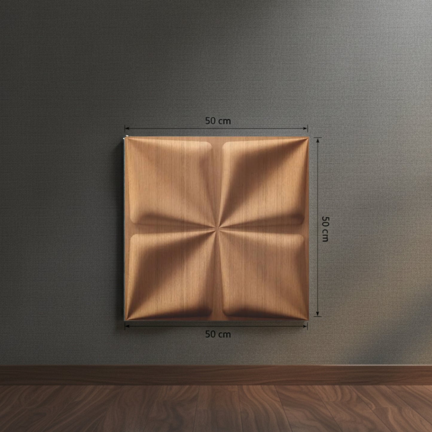 Gold Bloom Design 3D Wall Panel View-3