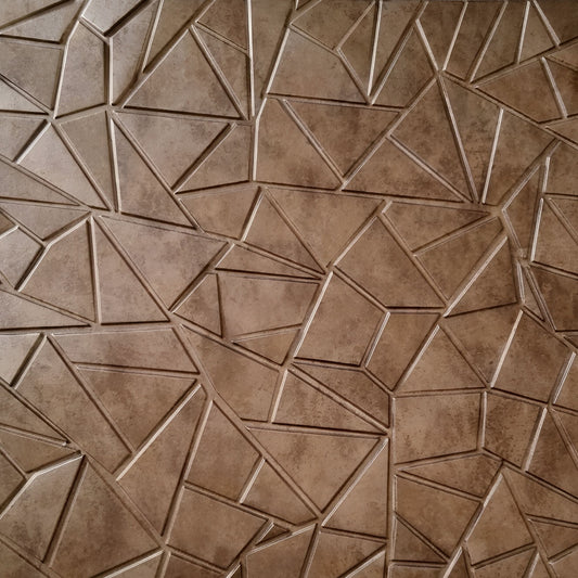 Gold Copper Geometric Design 3D Wall Panel