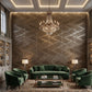 Gold Copper Self Adhesive 3D Panels Geometric 3D Design