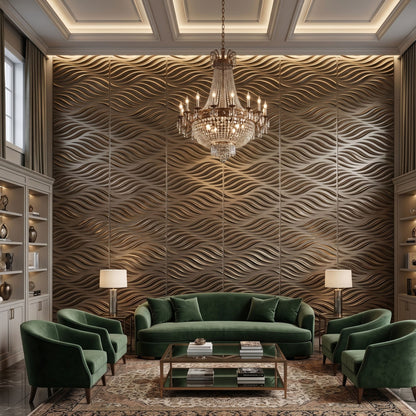 Gold Copper Self Adhesive 3D Panels Geometric 3D Design