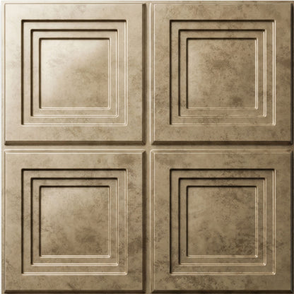 Gold Copper Square Box Design 3D Wall Panel