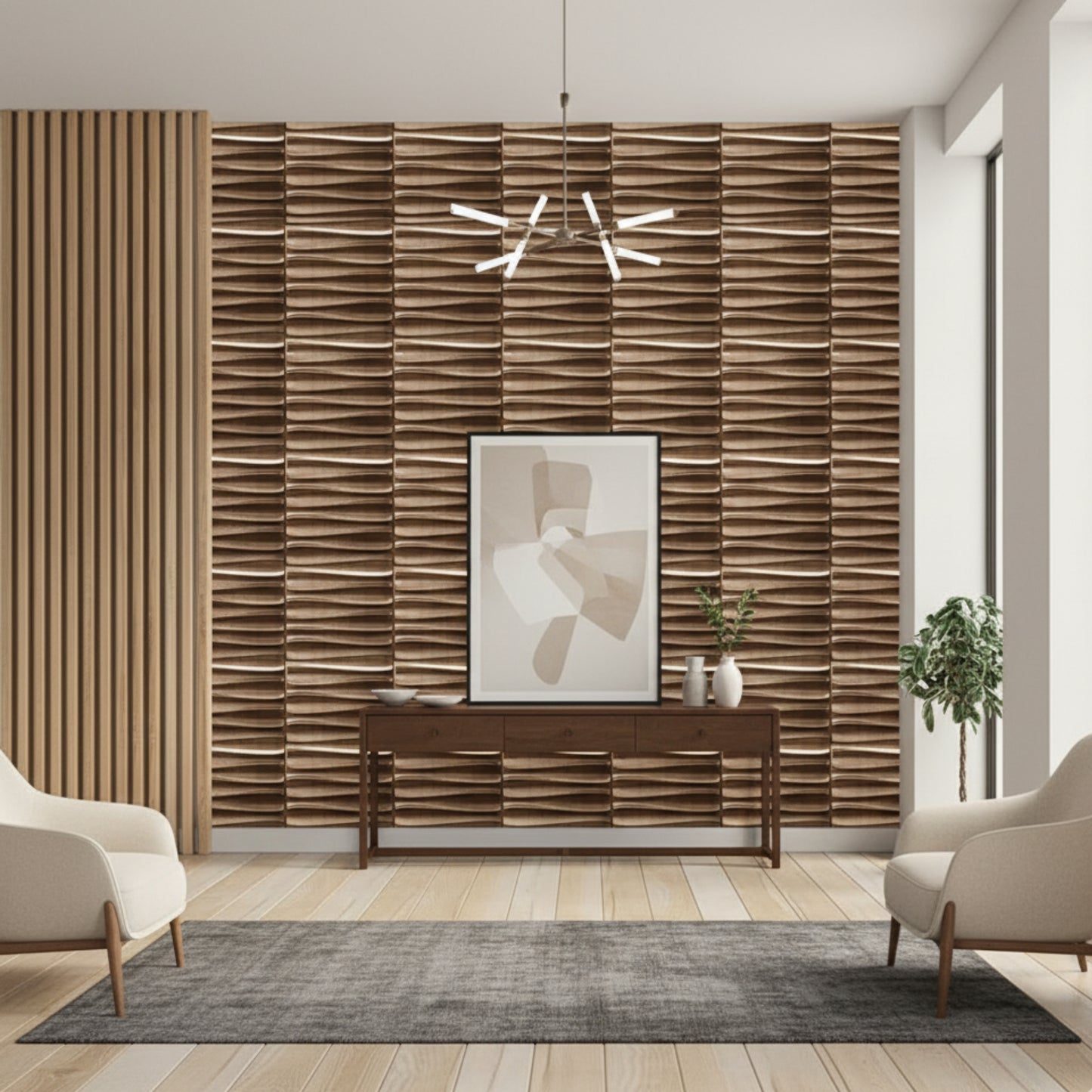 Gold 3D Wall Panels Dune Design