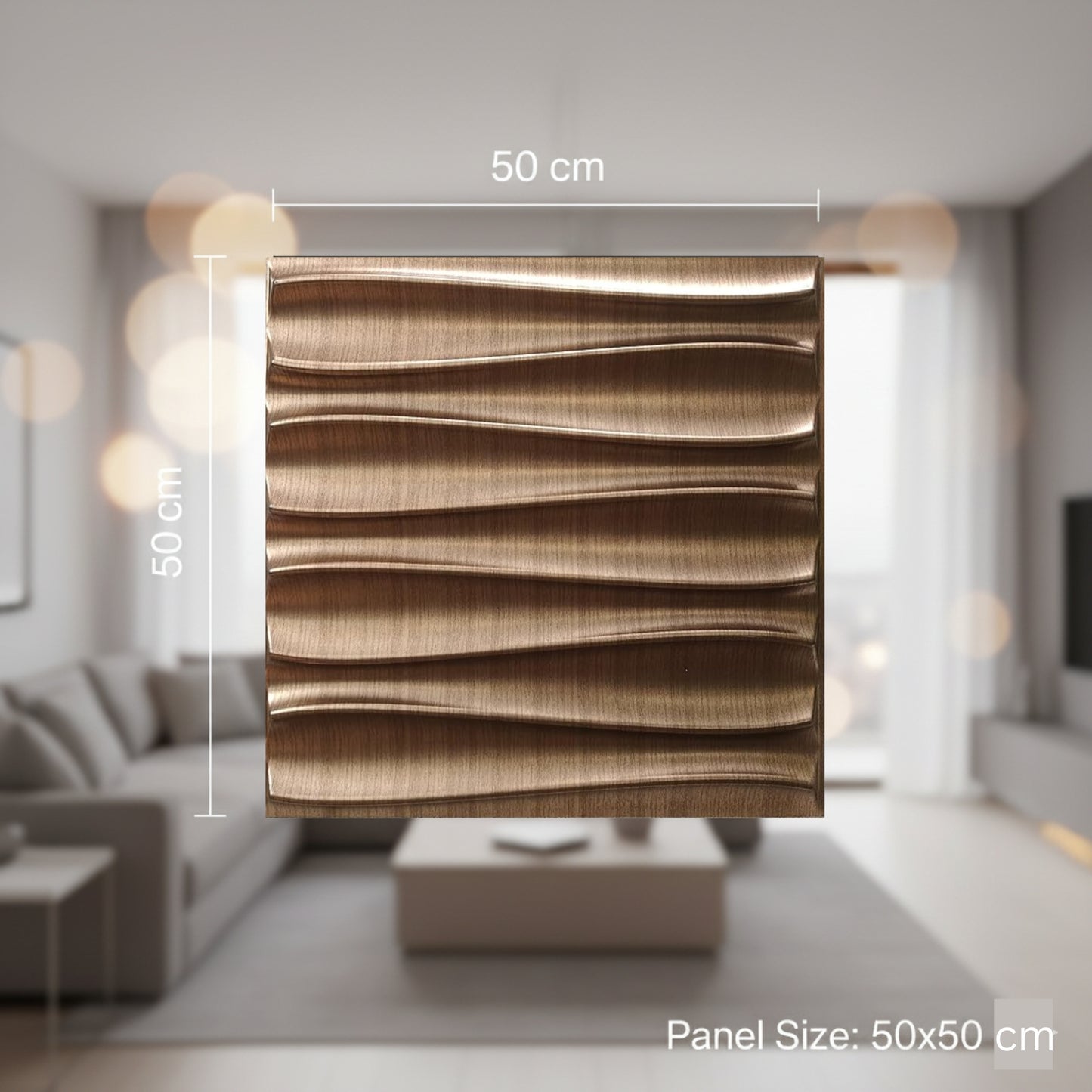 Gold 3D Wall Panels Dune Design