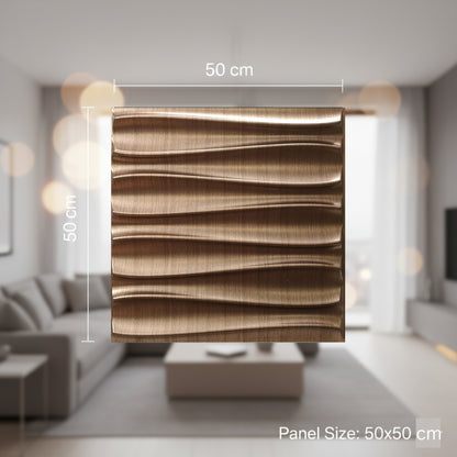 Gold 3D Wall Panels Dune Design