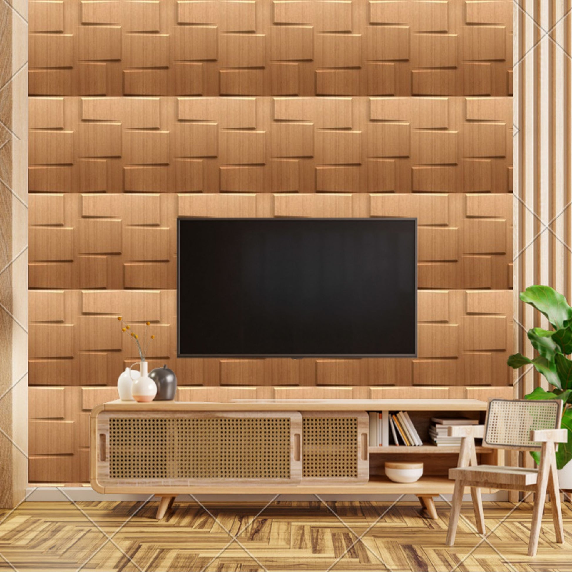 Gold Stream Design 3D Wall Panel-1