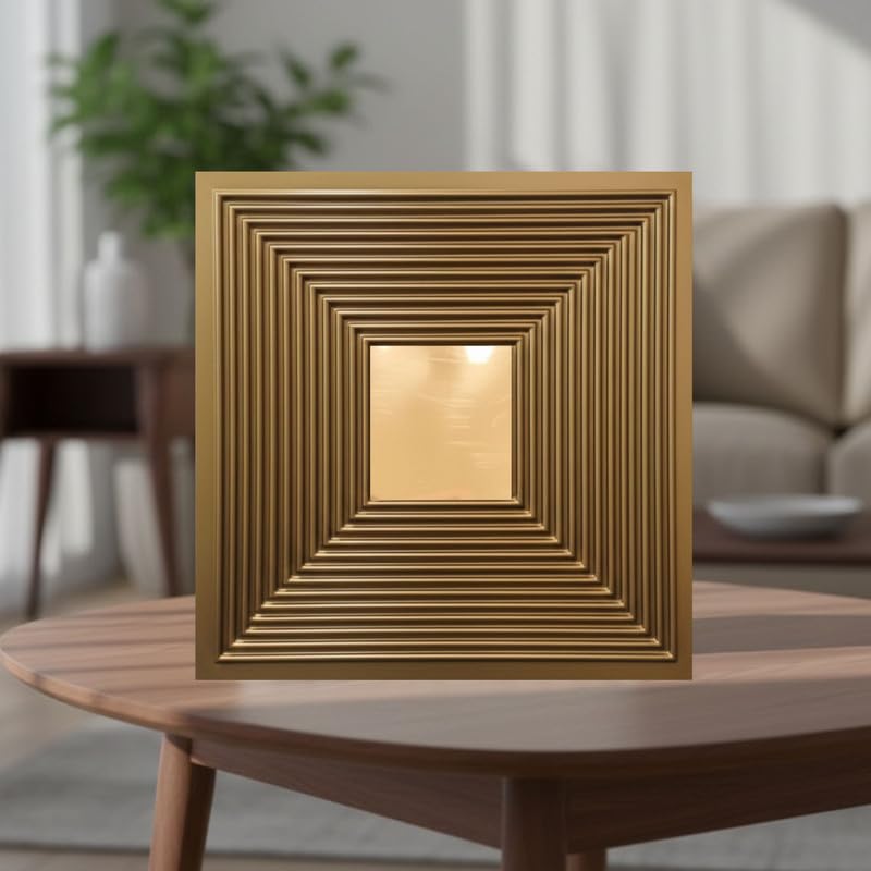 Golden 3D Wall Panels Line Design
