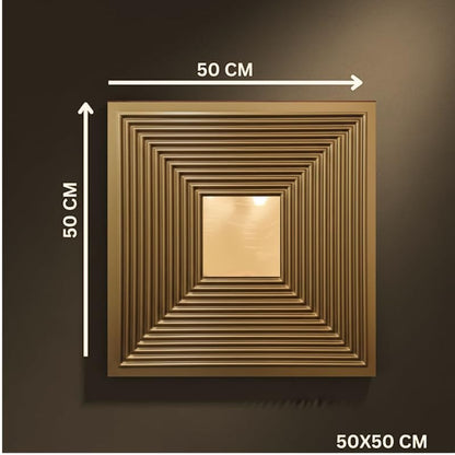 Golden 3D Wall Panels Line Design
