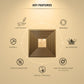 Golden 3D Wall Panels Line Design
