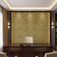 Golden 3D Wall Panels Wave Design
