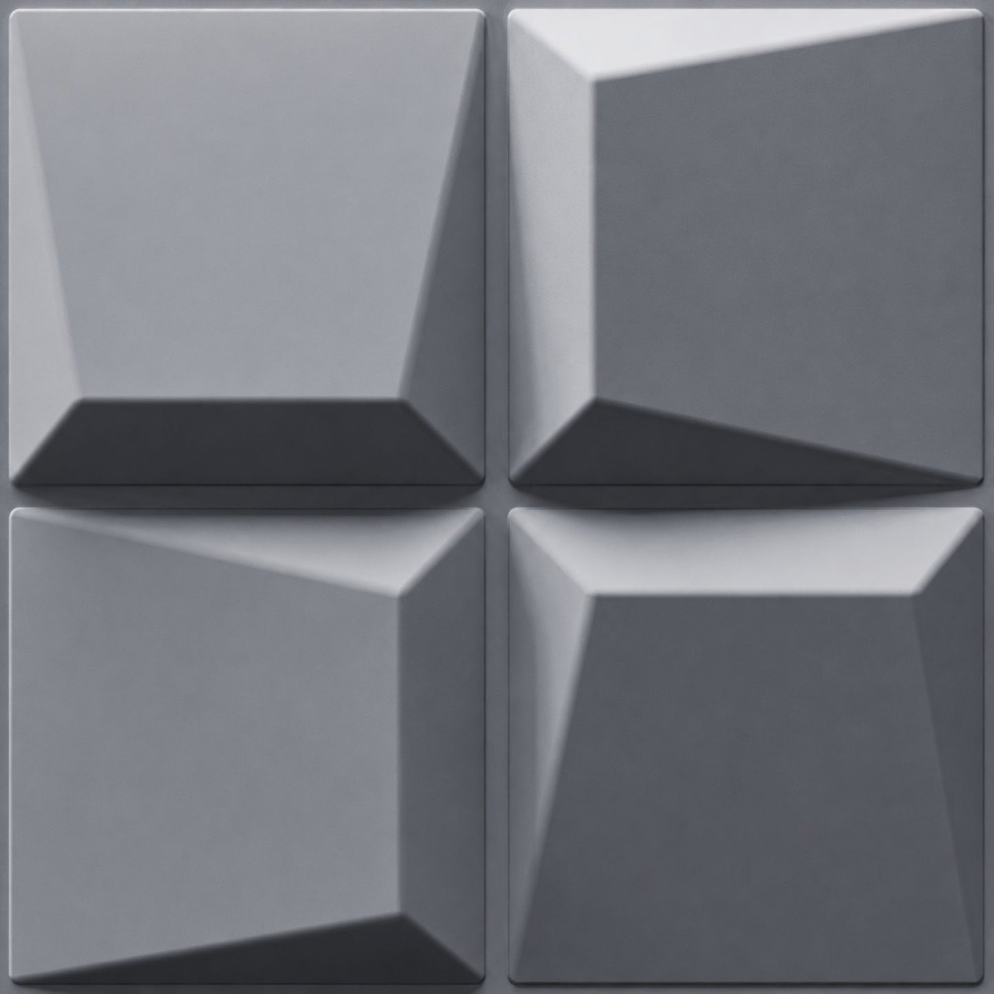 Gray 3D Wall Panels Cube Design