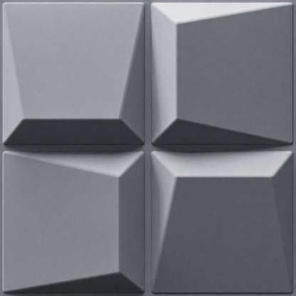Gray 3D Wall Panels Cube Design