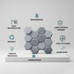 Gray 3D Wall Panels Hexagon Design-td038