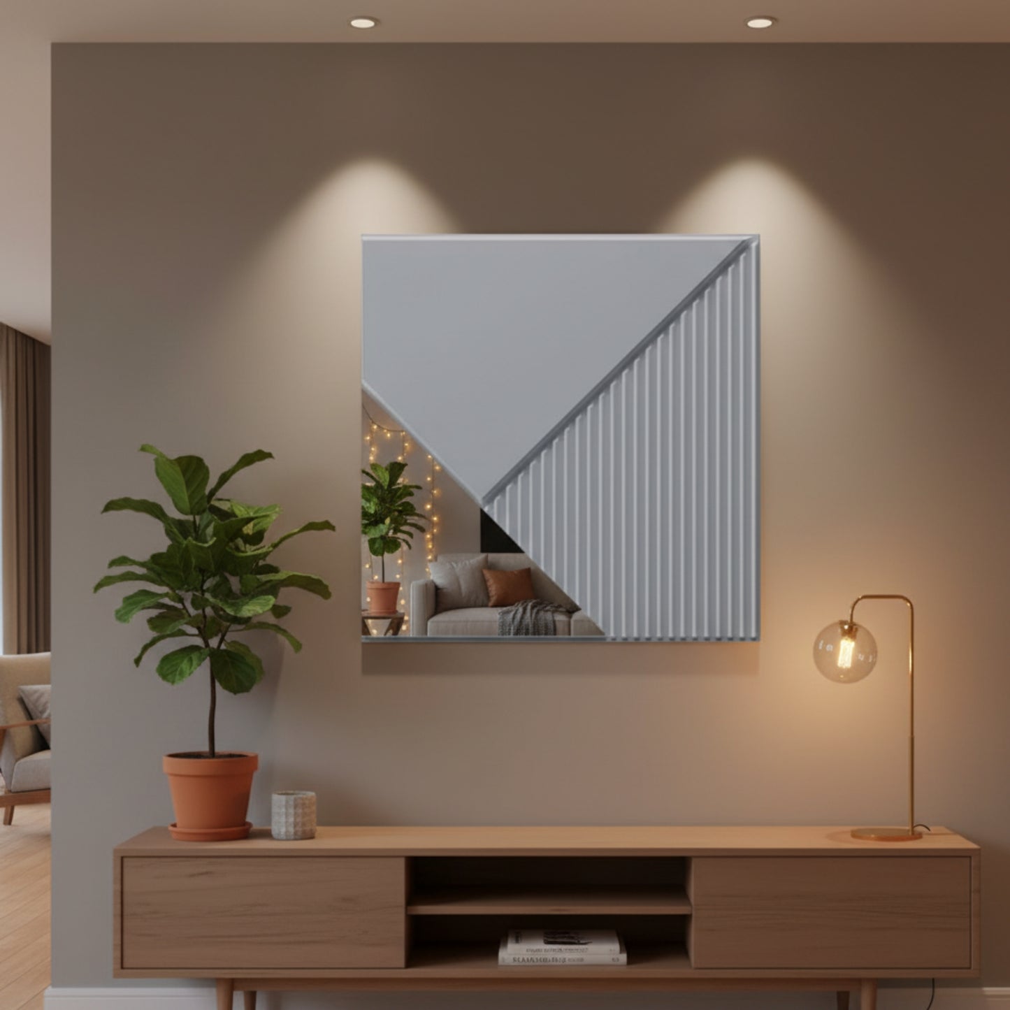 3D Wall Panels for Home Decor PVC Plaina Design 50X50 cm