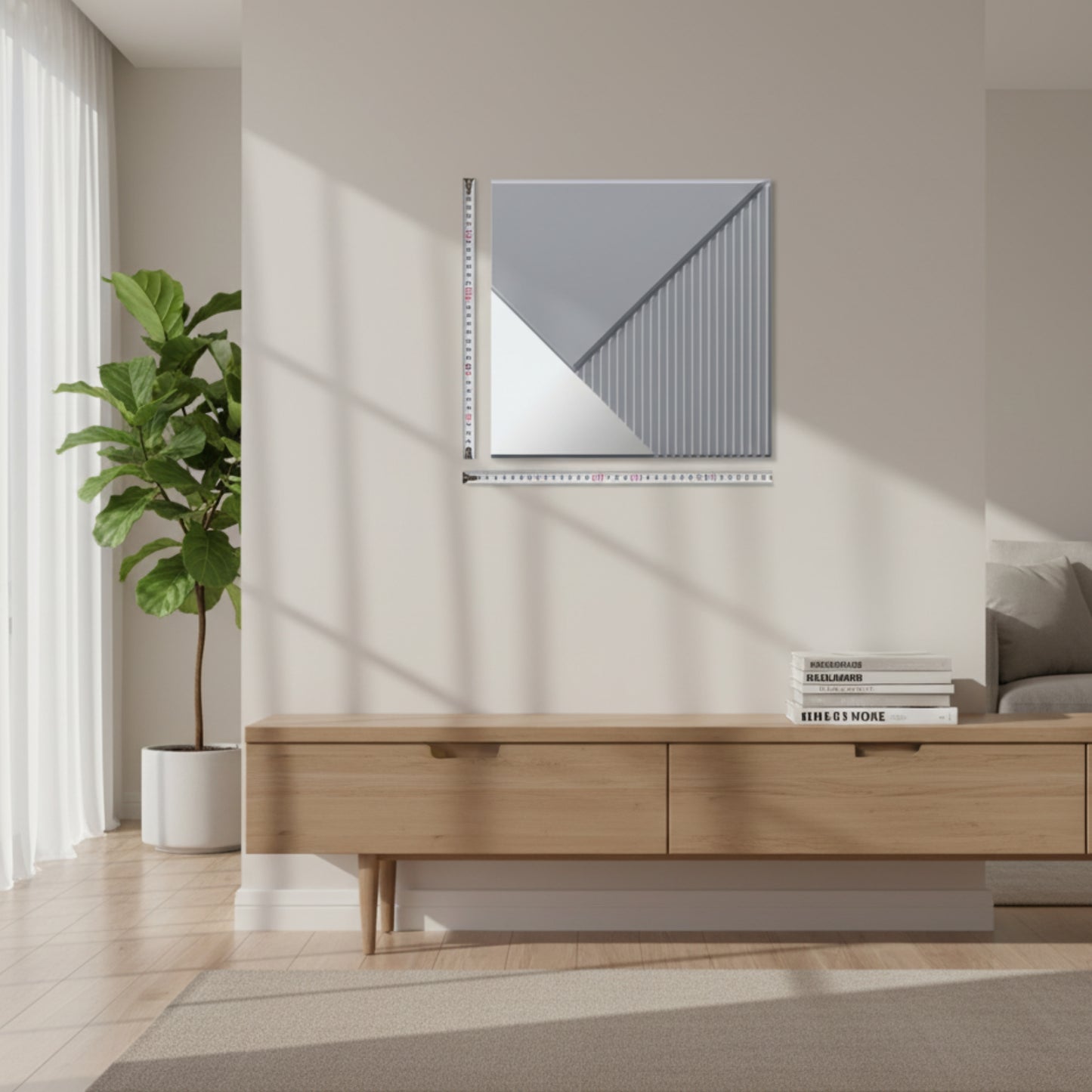 3D Wall Panels for Home Decor PVC Plaina Design 50X50 cm