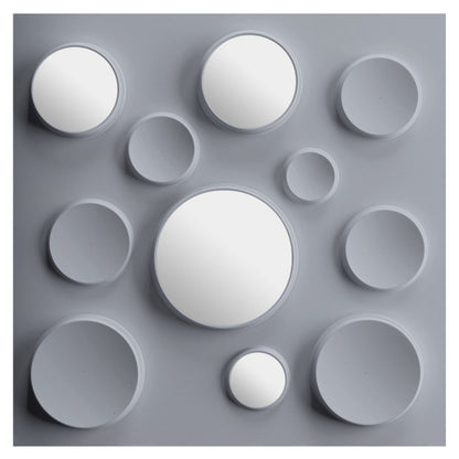 Gray Acrylic Moon Design 3D Wall Panel