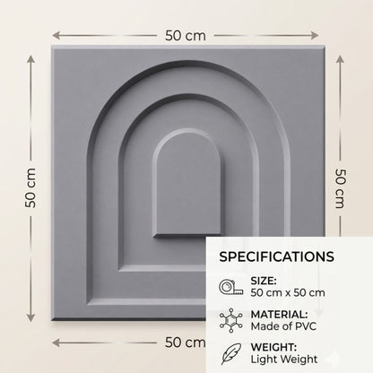Gray Archi Design 3D Wall Panel-1