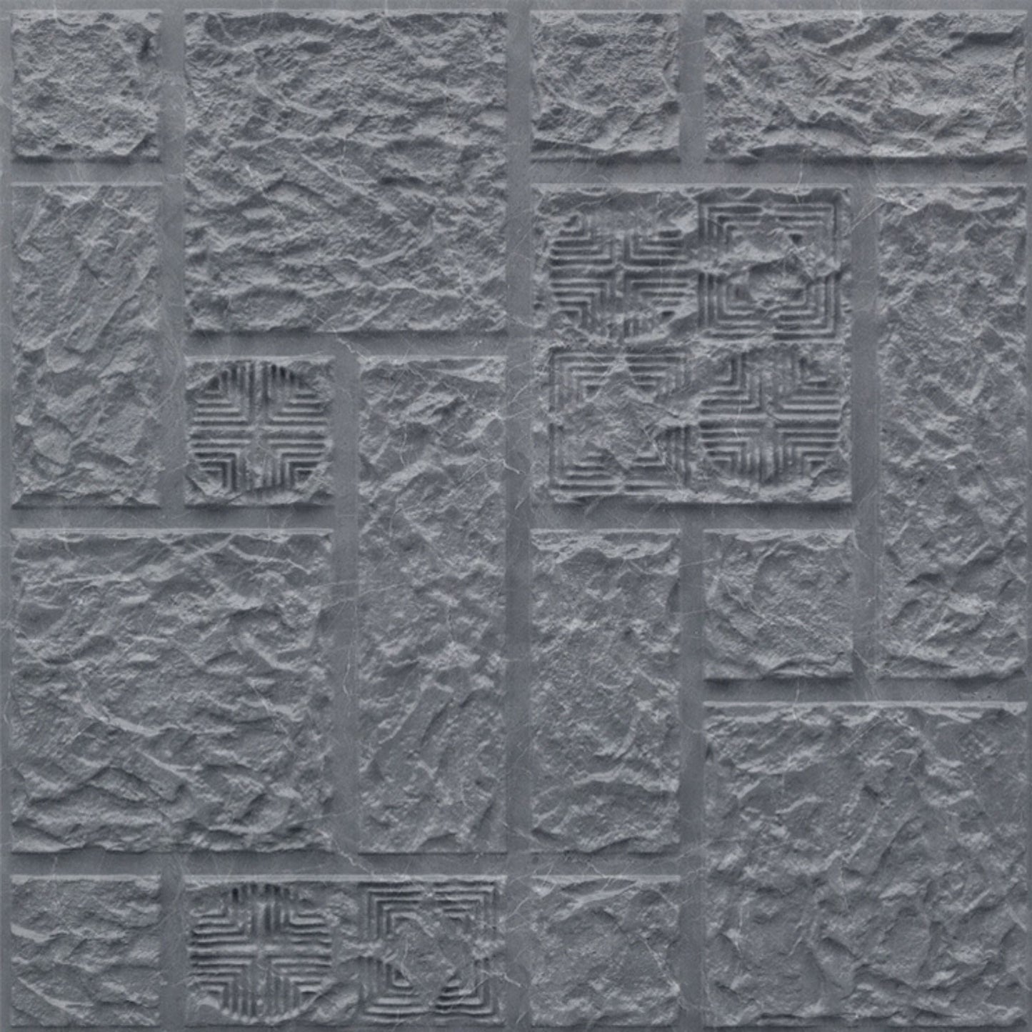 Gray Marble Self Adhesive Wall Panels Abstract Design