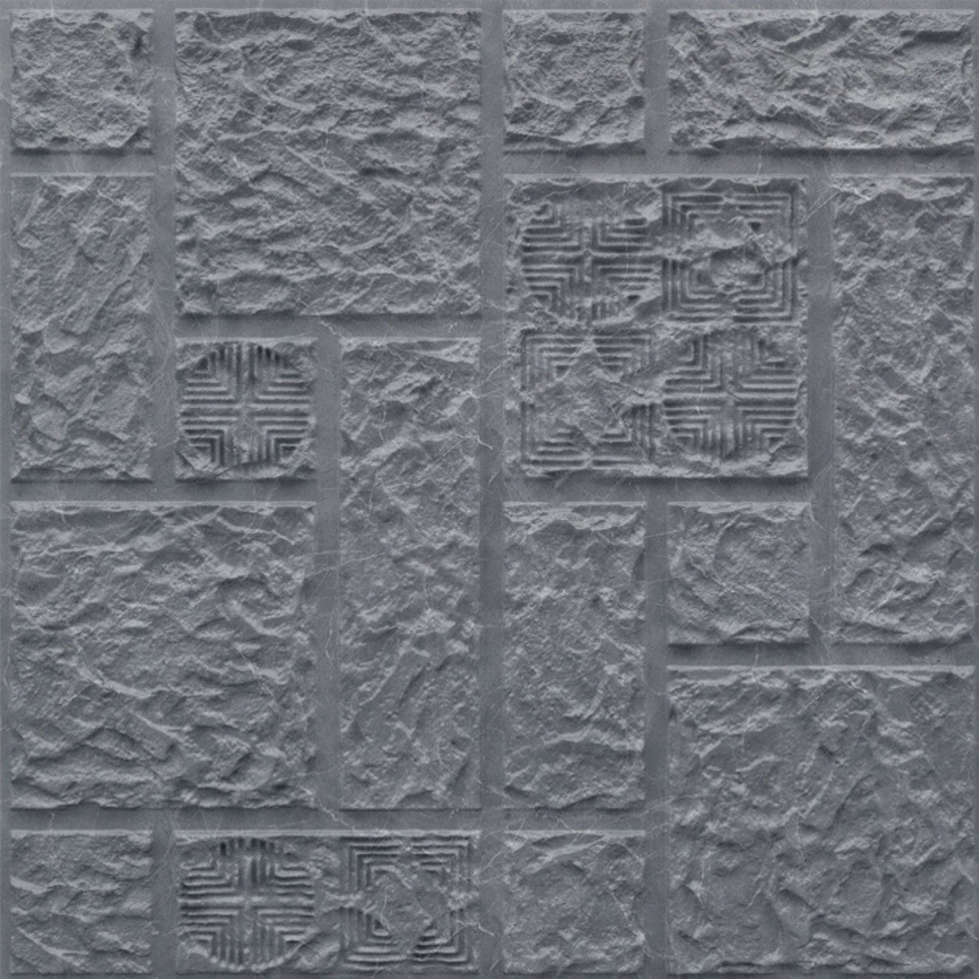 Gray Marble Self Adhesive Wall Panels Abstract Design