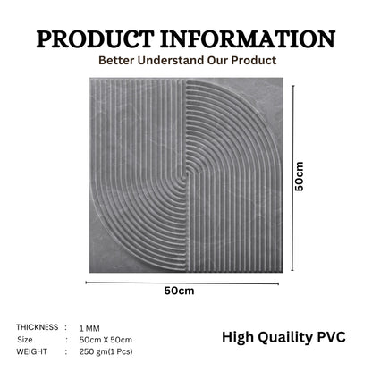 Gray Marble Self Adhesive Panels Circle Design