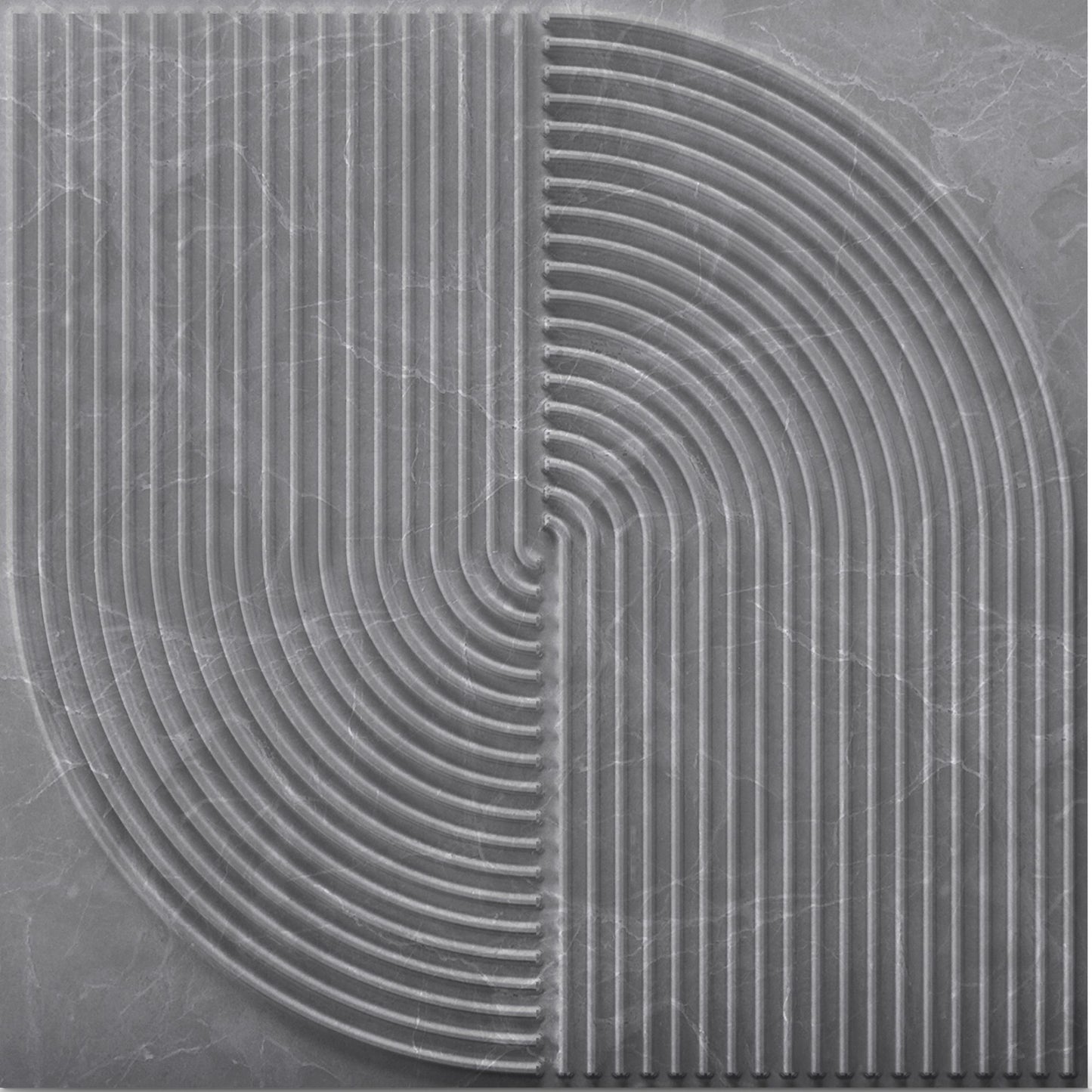 Gray Marble Self Adhesive Panels Circle Design