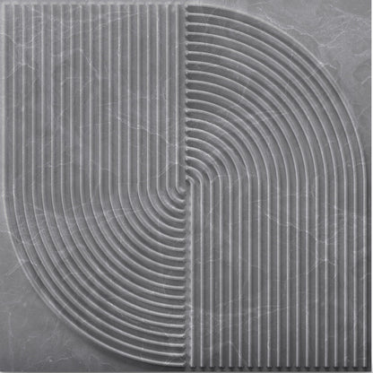 Gray Marble Self Adhesive Panels Circle Design