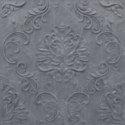Gray Marble Self Adhesive Panels Damask Design
