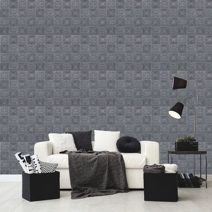 Gray Marble Self Adhesive Wall Panels Flower Design