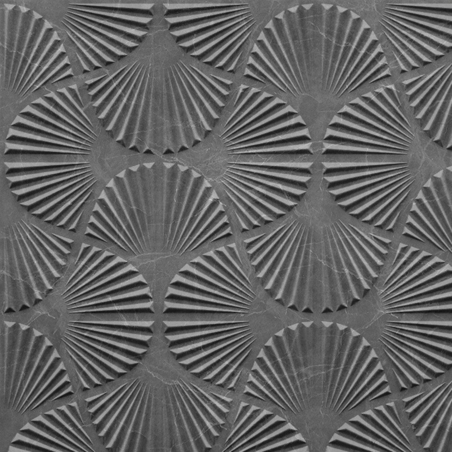 Gray Marble Self Adhesive Panels Hand Fan Design