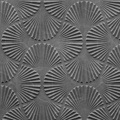 Gray Marble Self Adhesive Panels Hand Fan Design