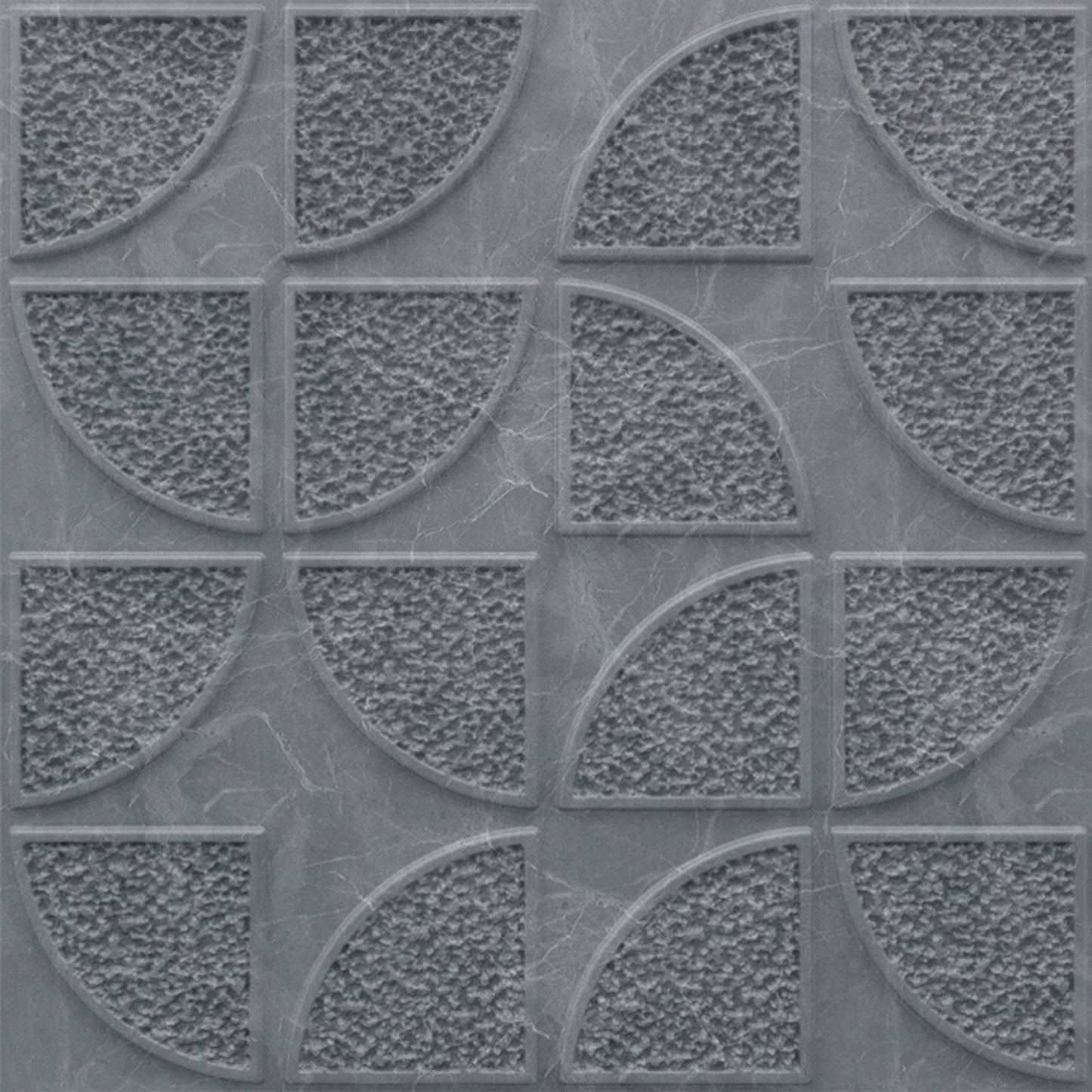 3D Self Adhesive Wall Panel Quarter Circle Design- 50x50cm