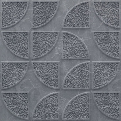 Gray Marble Self Adhesive Panels Quarter Circle Design