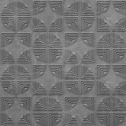 Gray Marble Self Adhesive Panels Quarter Circle Design
