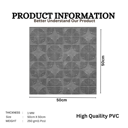 Gray Marble Self Adhesive Panels Quarter Circle Design
