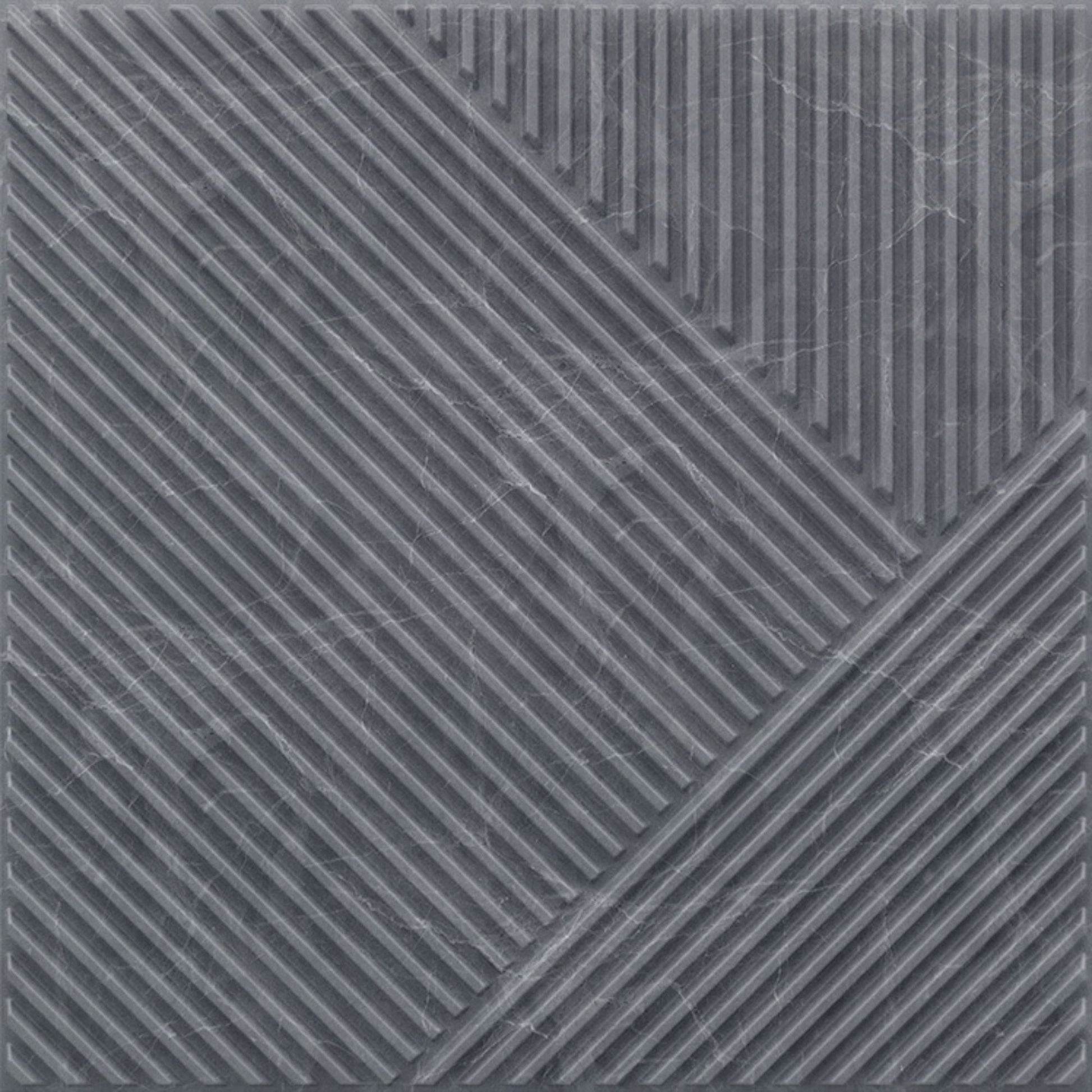 Gray Marble Self Adhesive Panels Stripe Design
