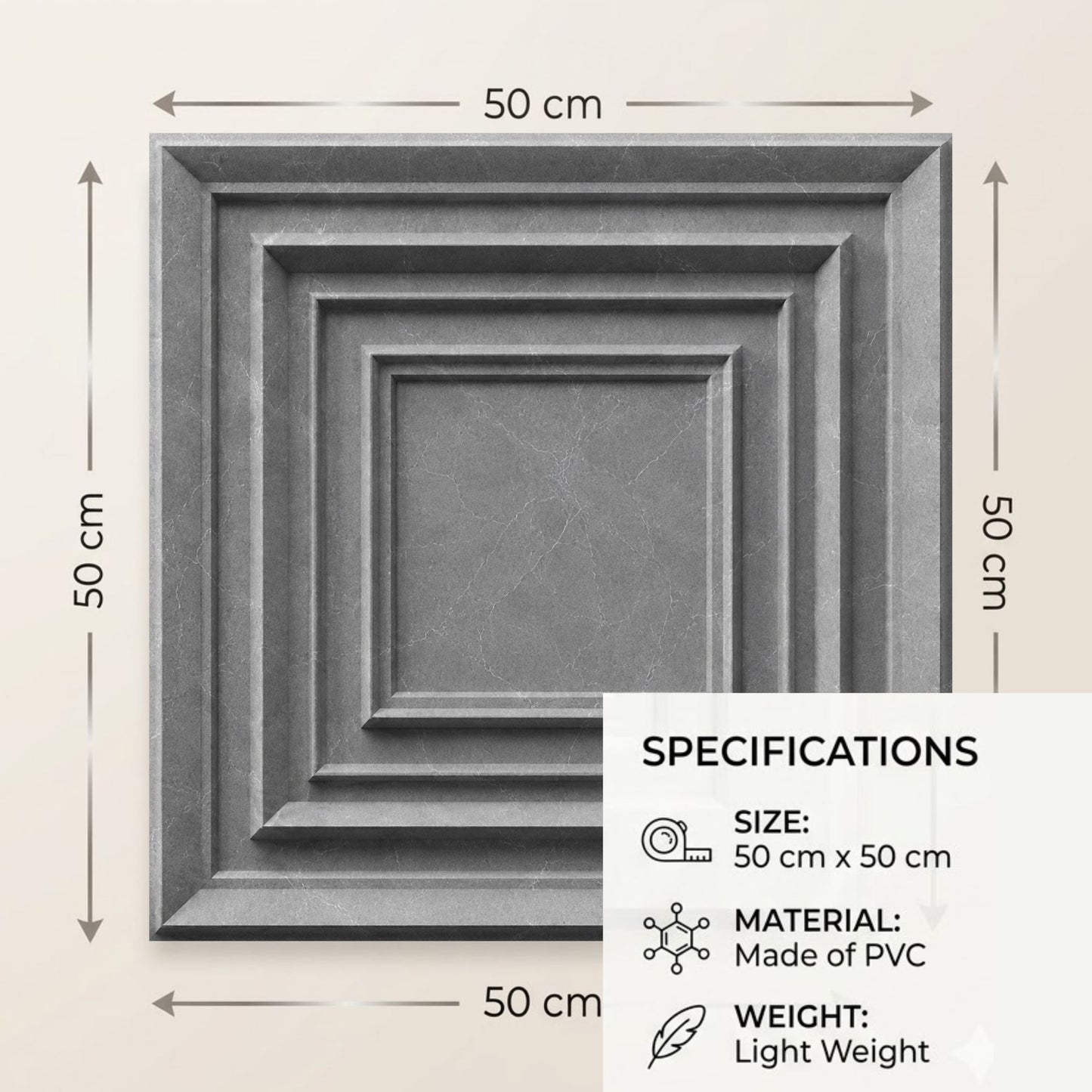 Gray Marble 3D Wall Panels Accent Design3