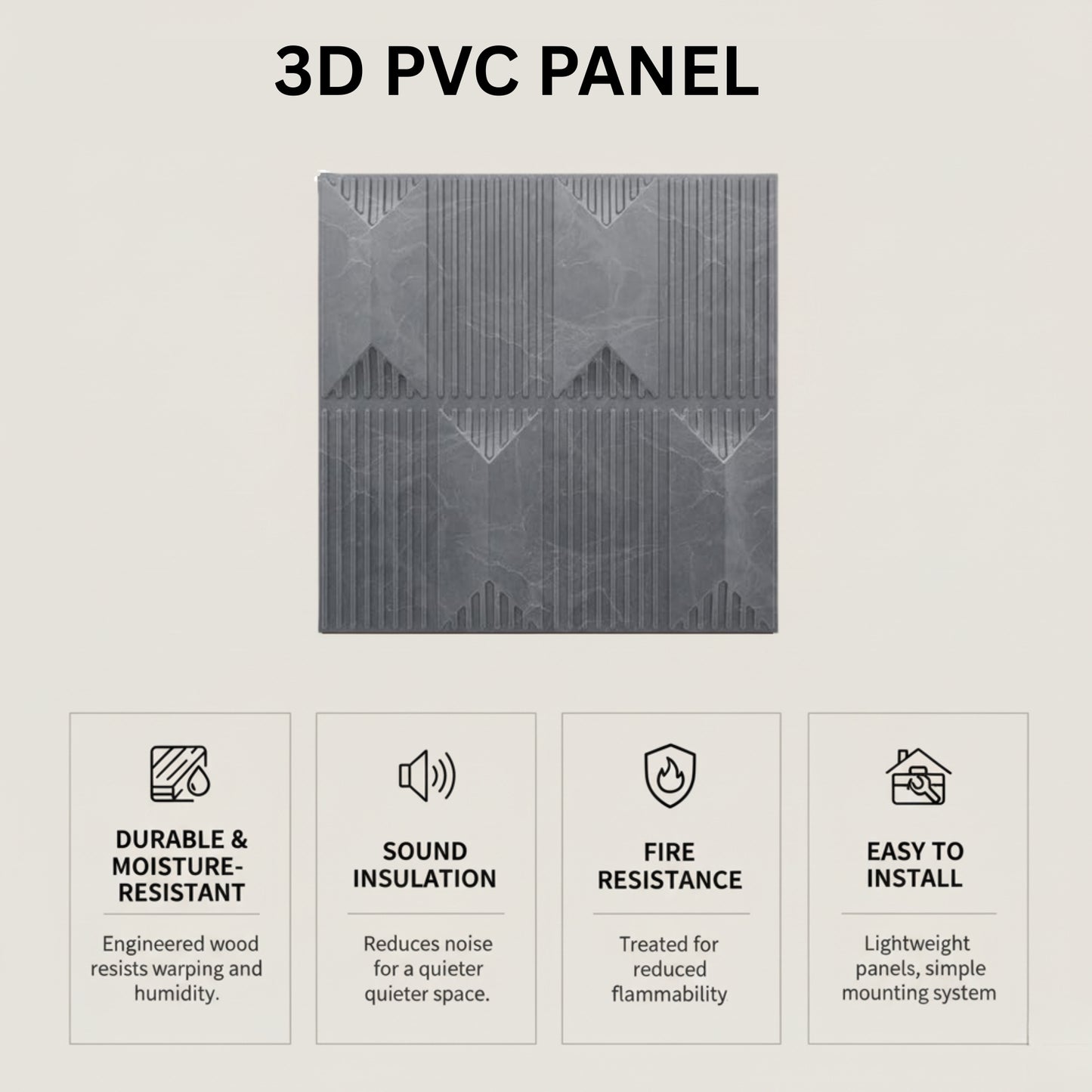 Gray Marble 3D Wall Panels Artisan Design