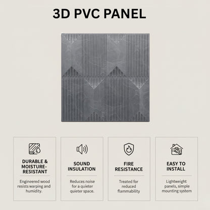 Gray Marble 3D Wall Panels Artisan Design